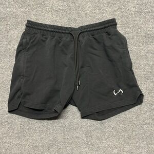 TLF Shorts Mens 30 Black Athletic Jersey 4 Inseam Elastic Waist Pockets Gym